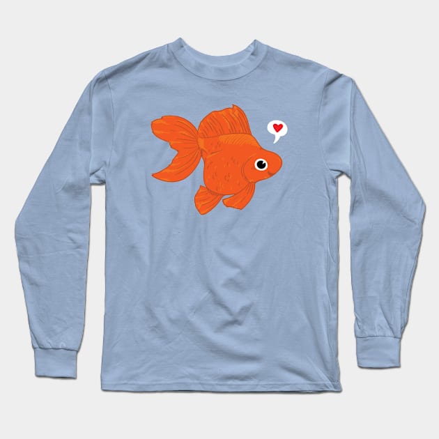 Goldfish love Long Sleeve T-Shirt by DoctorBillionaire